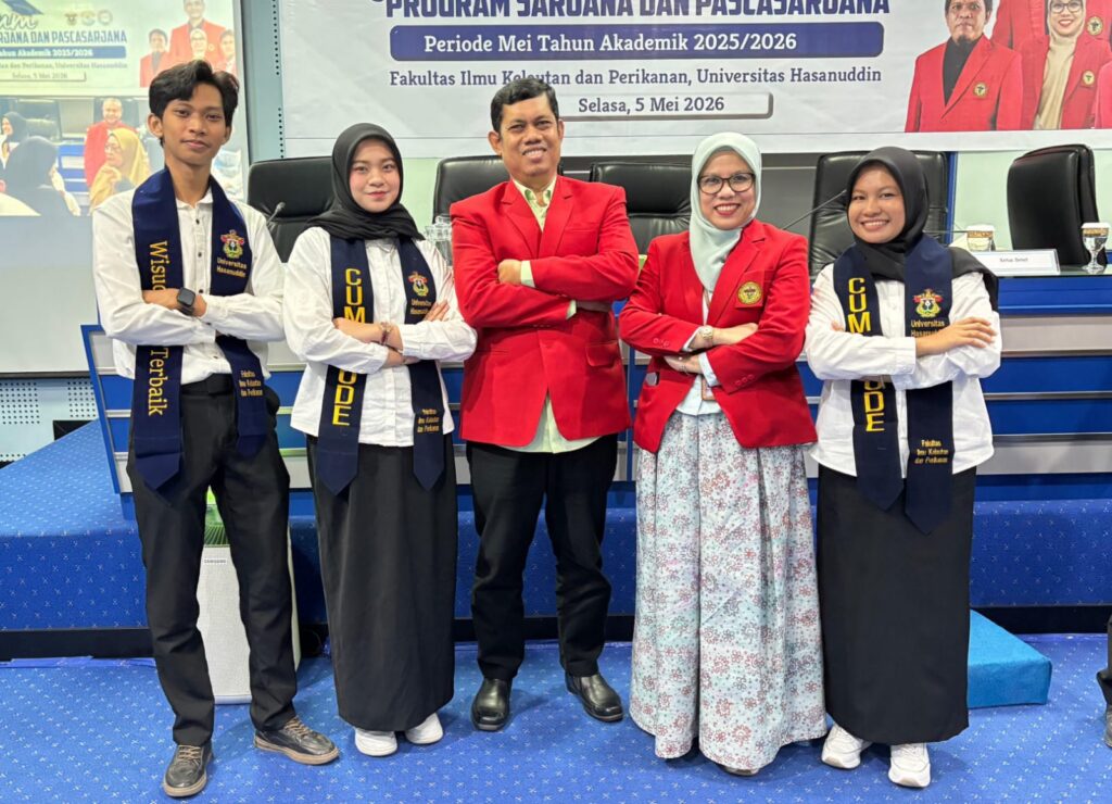 Tiga Mahasiswa Angkatan 2022 THP FIKP Unhas Ukir Prestasi Gemilang di Wisuda 2026
